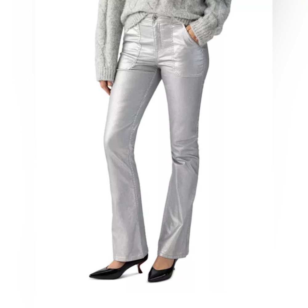 SANCTUARY HAYDEN METALLIC BOOTCUT PANTS SIZE 27 & 28